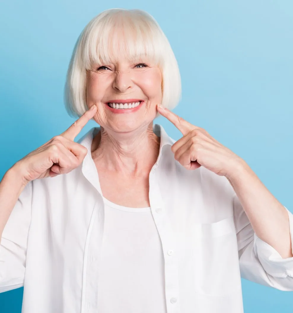 old lady smilling